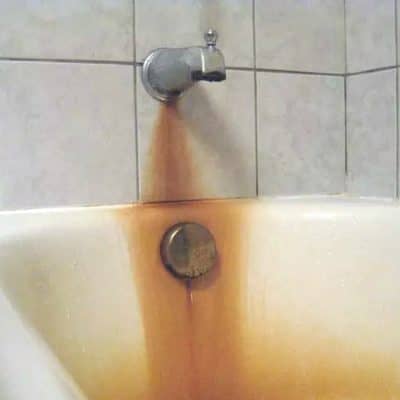 whole house well water filtration system prevents bathtub rust stains