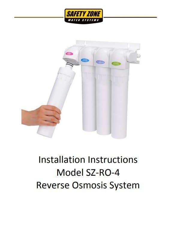 Reverse Osmosis System instructions